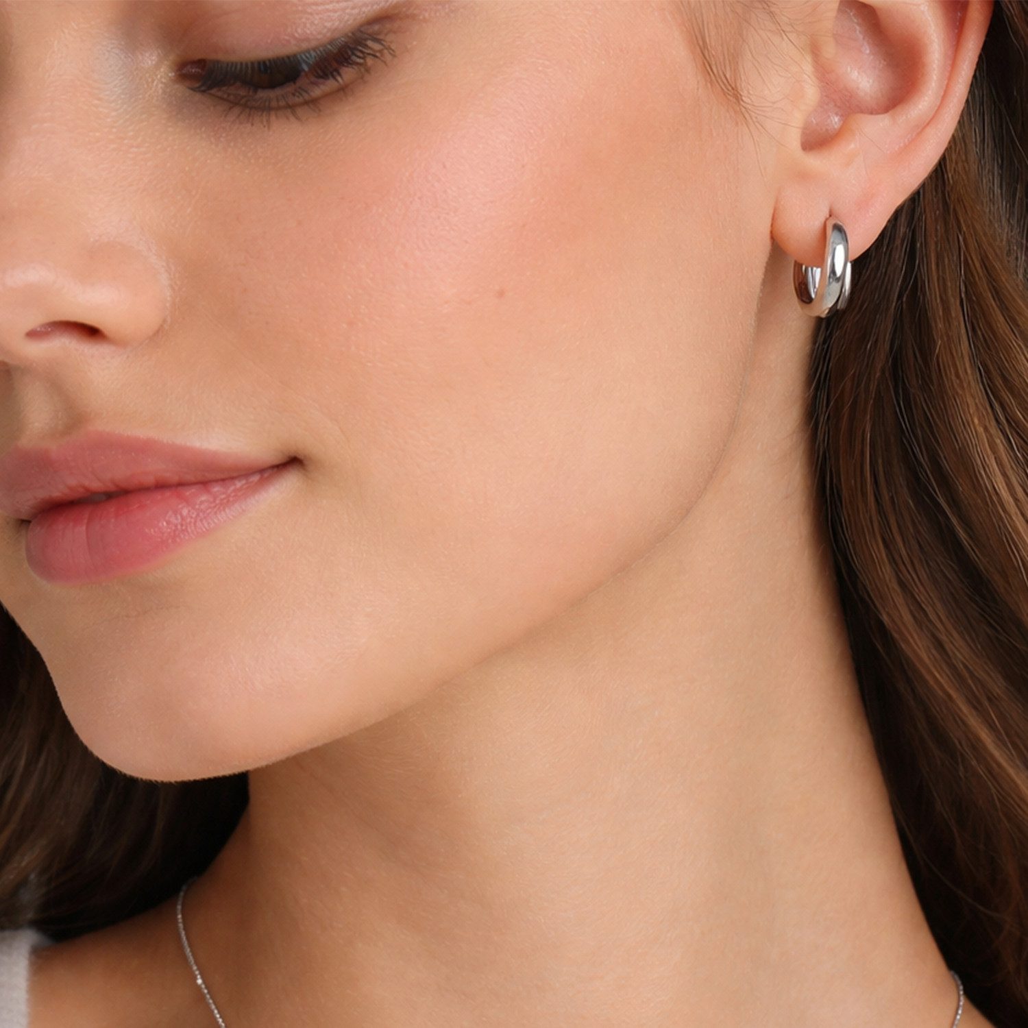 XCOAST Ohrhänger-Set Damen-Ohrringe Creolen aus Edelstahl – Silber, hypoall günstig online kaufen