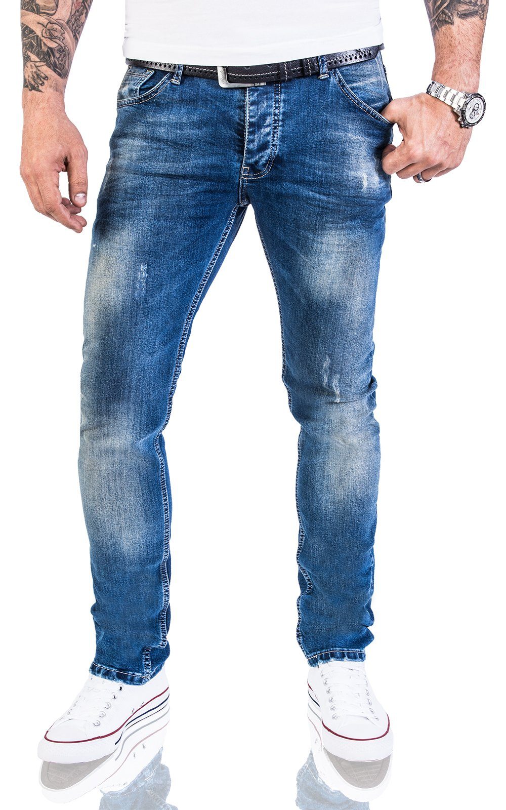 Jeans Fit M21 Slim Herren Blau Rock Slim-fit-Jeans Creek