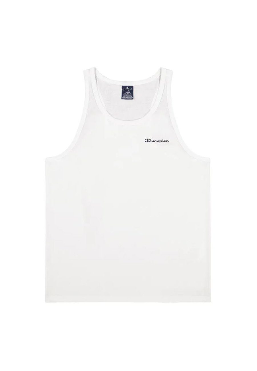 Champion Laufshirt Champion Herren Crewneck Tanktop 217161 S22 weiß