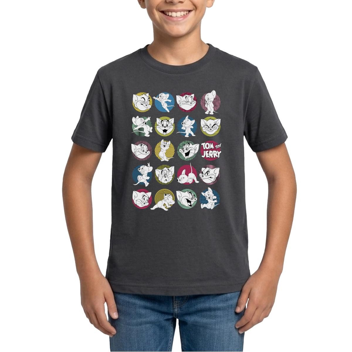 T-Shirt Tom Und Jerry Ikonische Ausdrücke Teenager T-Shirt