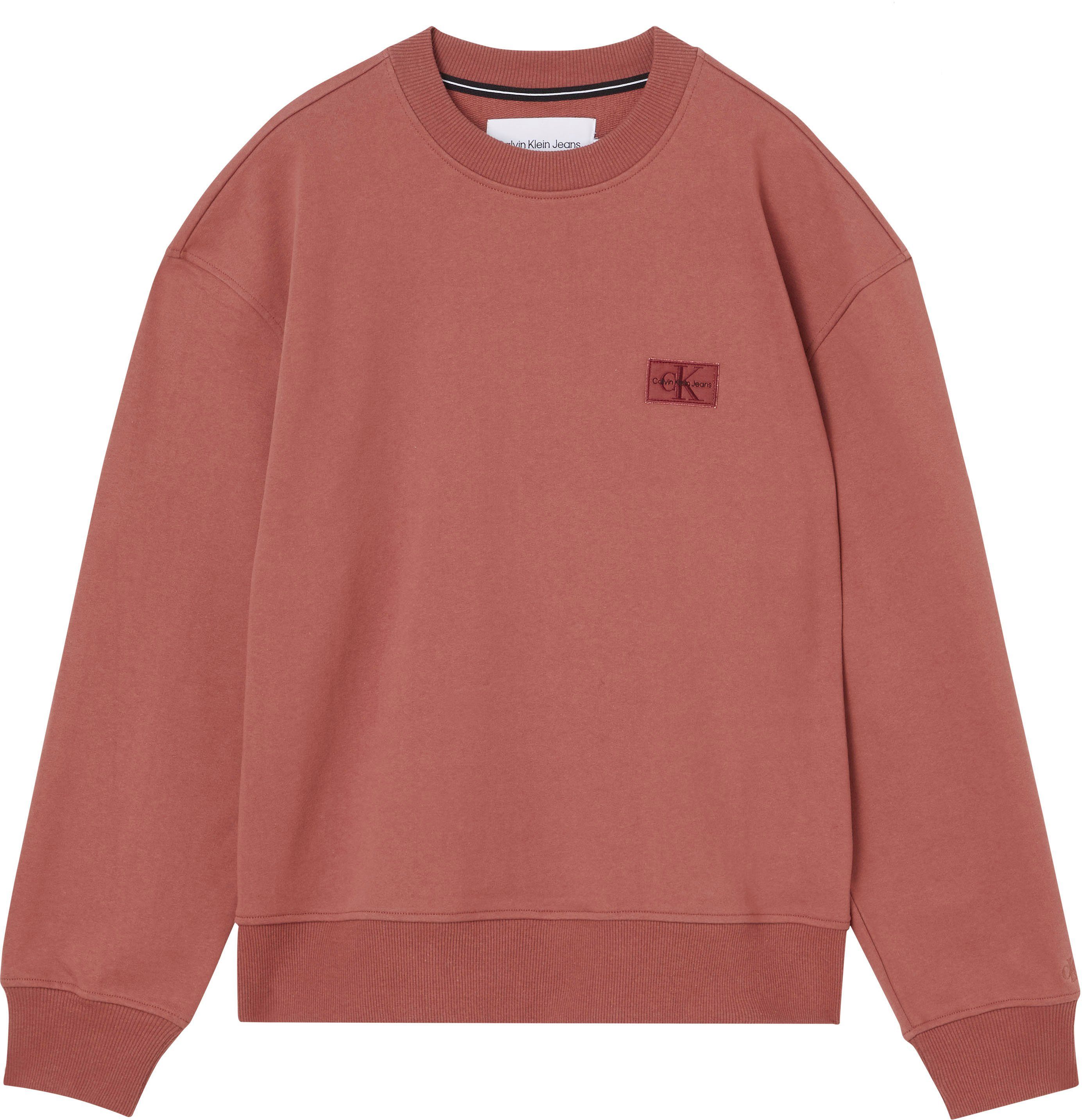 PLUS BADGE Klein Plus Sweatshirt Calvin Jeans NECK SHRUNKEN CREW