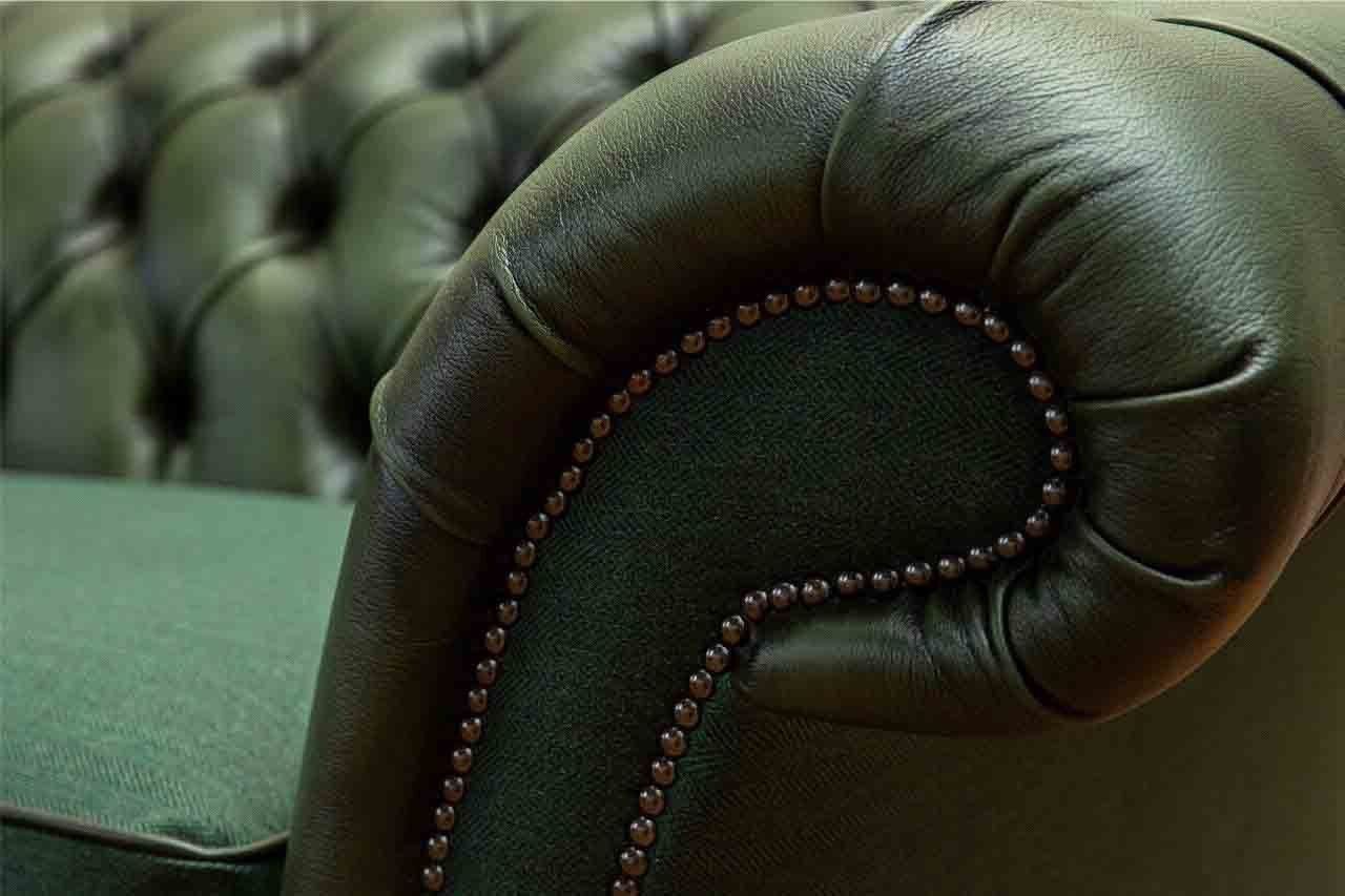 Designer Couch, JVmoebel Sofa Polster in Grünes Made Chesterfield Sofa Europe Dreisitzer