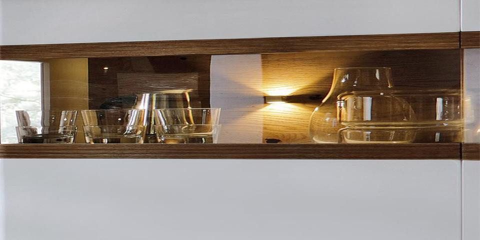 Xlmoebel (6HMOZBOU) Vitrine Luxus Glasvitrine aus Holz mit eleganter Optik und viel Stauraum (1-St., Vitrine) Hergestellt in Europa