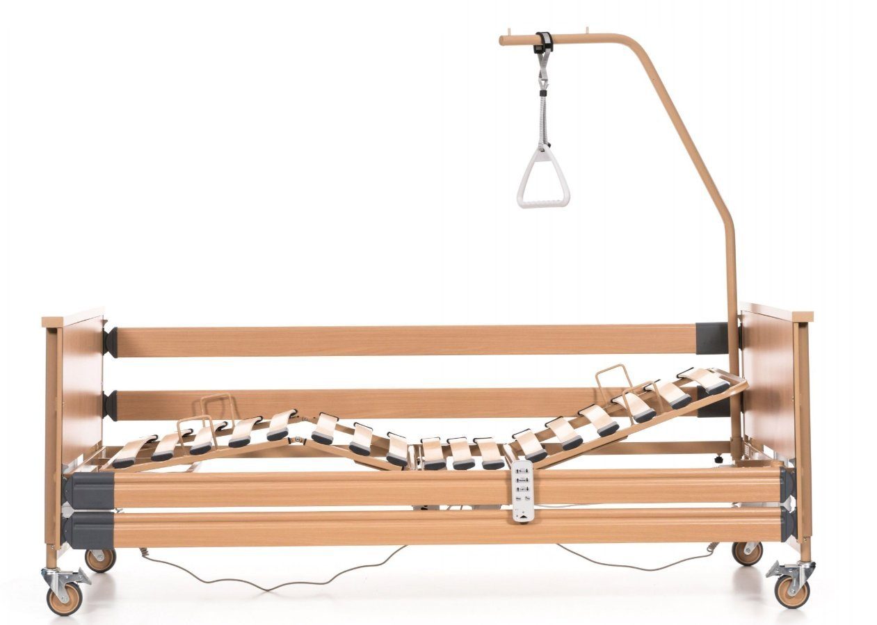 Burmeier Bett Pflegebett Dali Standard Seniorenbett (Aufrichter, Seitenschutz und Lattenrost inklusive, elektrisch verstellbar, Mit Fernbedienung, Komfort und m – Bild 2 von 5