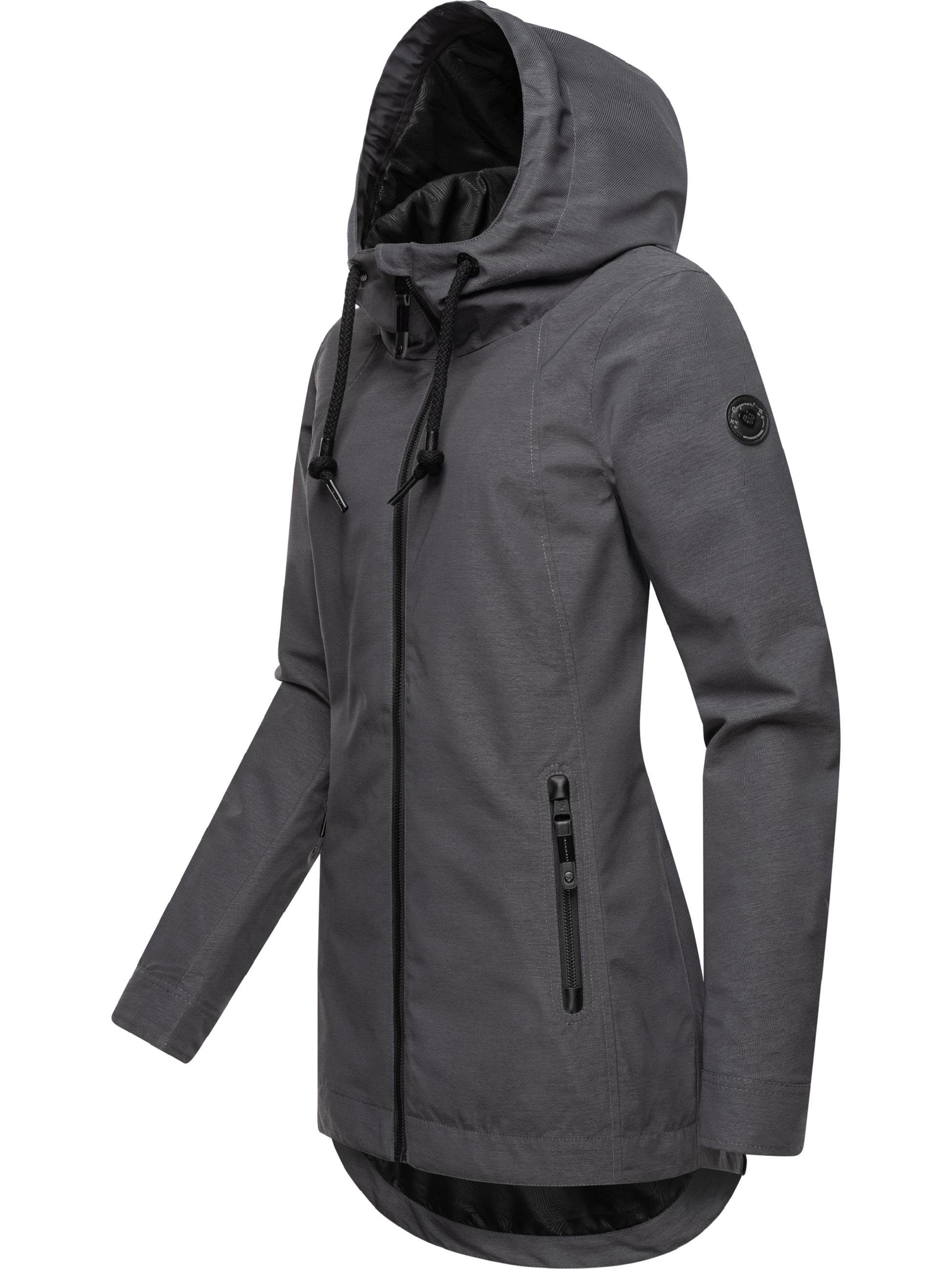 Ragwear Outdoorjacke Zuzka stylische Übergangsjacke mit großer Kapuze