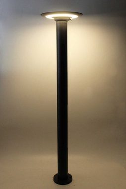 Arnusa LED Außen-Stehlampe Solar Sockelleuchte Pollerleuchte Wegeleuchte Gartenleuchte 98 cm, Tageslichtsensor, LED fest integriert, Kaltweiß und Warmweiß, Double Color warm und Kaltweiß einstellbar