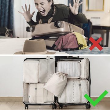 Heyork Kofferorganizer Kofferorganizer 9-teilig Packing Cubes Wasserdichte für Reise Urlaub