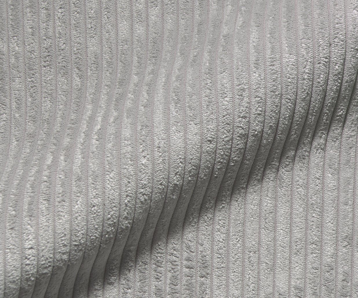 DELIFE Cord Silbergrau 260x110 cm Lanzo, Big-Sofa L