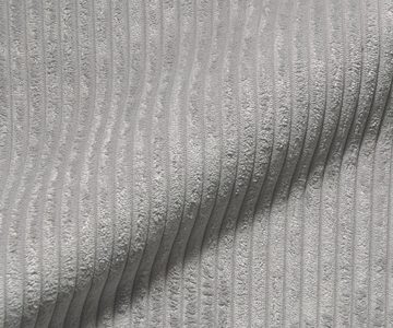 DELIFE Big-Sofa Lanzo, L Cord Silbergrau 260x110 cm