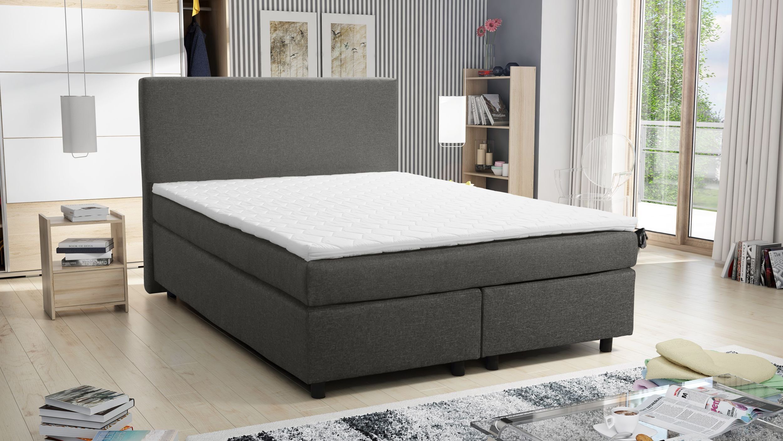 Küchen-Preisbombe Boxspringbett Hotelbett 140x200 Bonellfederkern Bett mit günstig online kaufen
