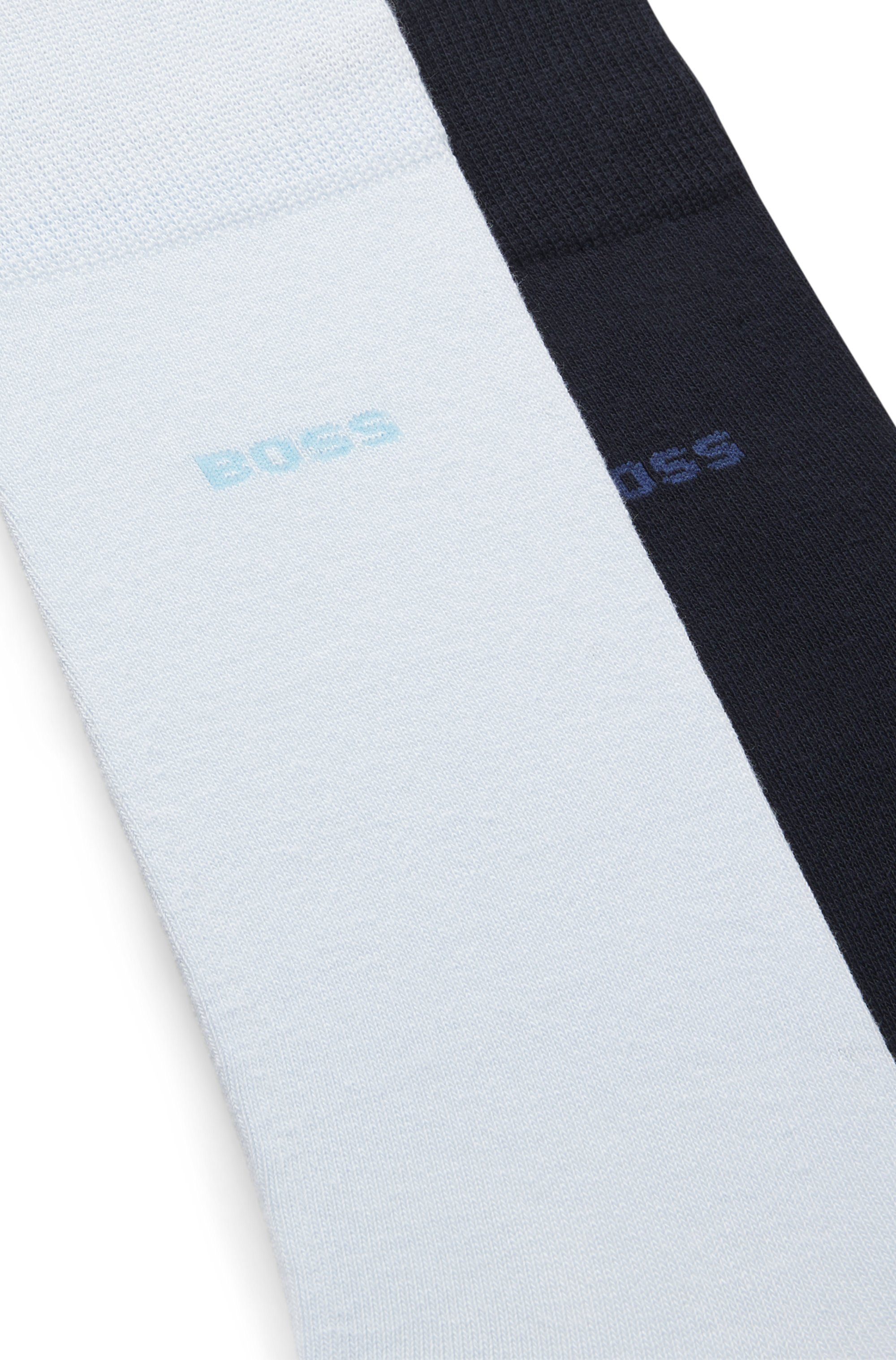 BOSS Businesssocken 2P RS Uni CC (Packung, 2-Paar, 2er) mit Markenlogo