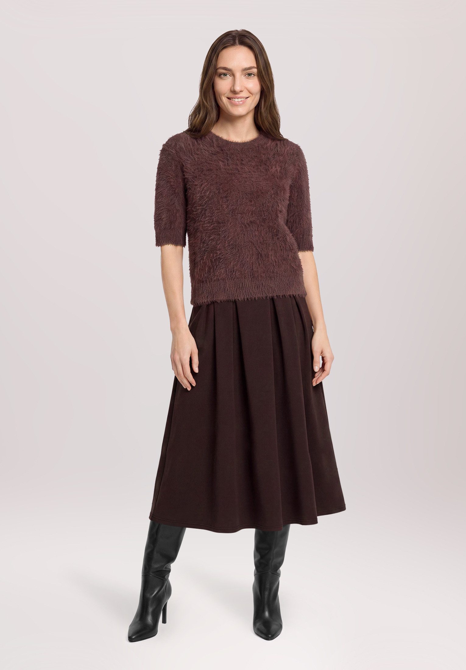 Vera Mont Kurzarmshirt Damen mit Rundhalsausschnitt (1-tlg)