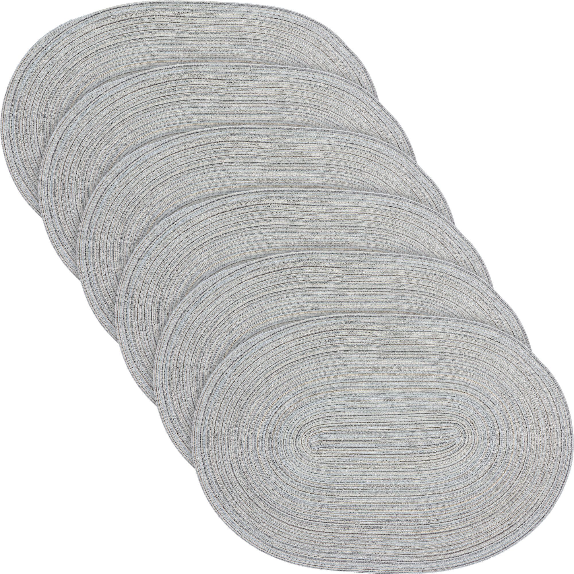 Erwin Müller Platzset Tischset "Silves" 6er-Pack, Uni