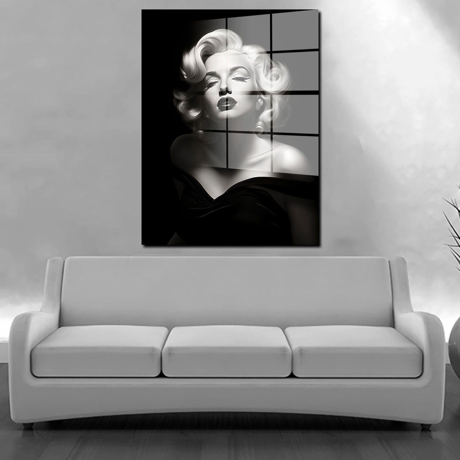 Artedinoi Acrylglasbild Beautiful Marilyn Black Style Acrylglas Wandbild Bild Wanddeko schwarz