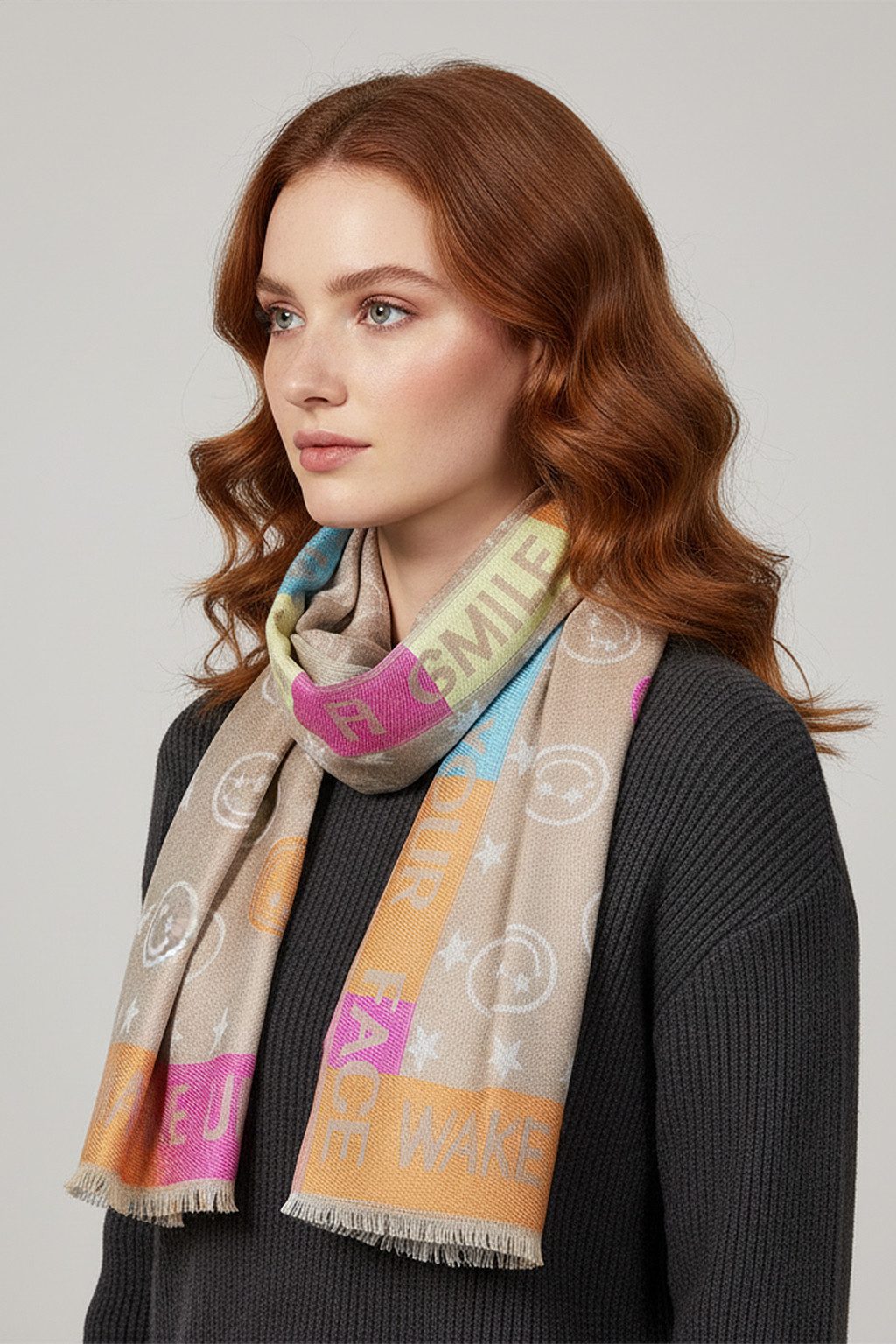 Faera Modeschal Leicht und Warm für Herbst und Winter, (1-St), 9432 in Beig günstig online kaufen