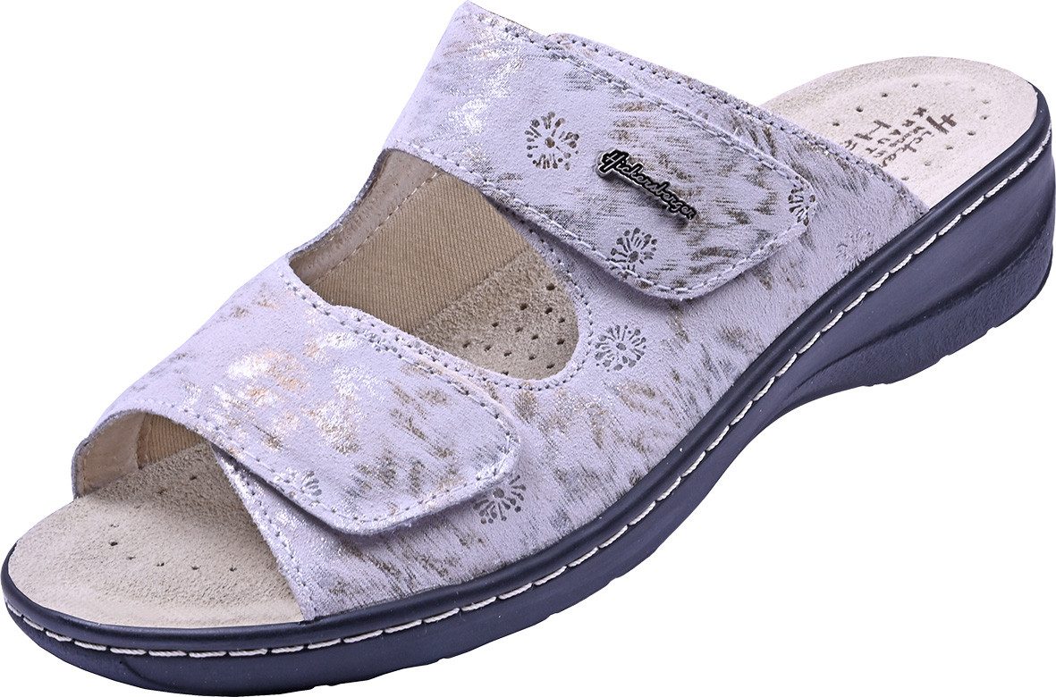 Hickersberger Milano VARIO - Damen Pantolette weiß Weite G Pantolette Kraüterdecksohle