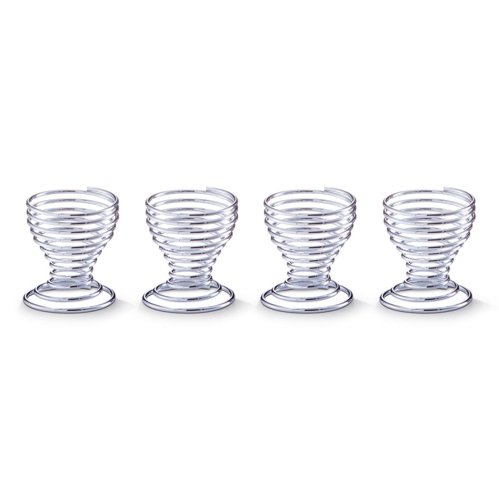 Zeller Present Подставки для яиц Подставки для яиц 4er Set, (Set, 4-tlg., 4x Подставки для яиц), Serviergeschirr Metall verchromt