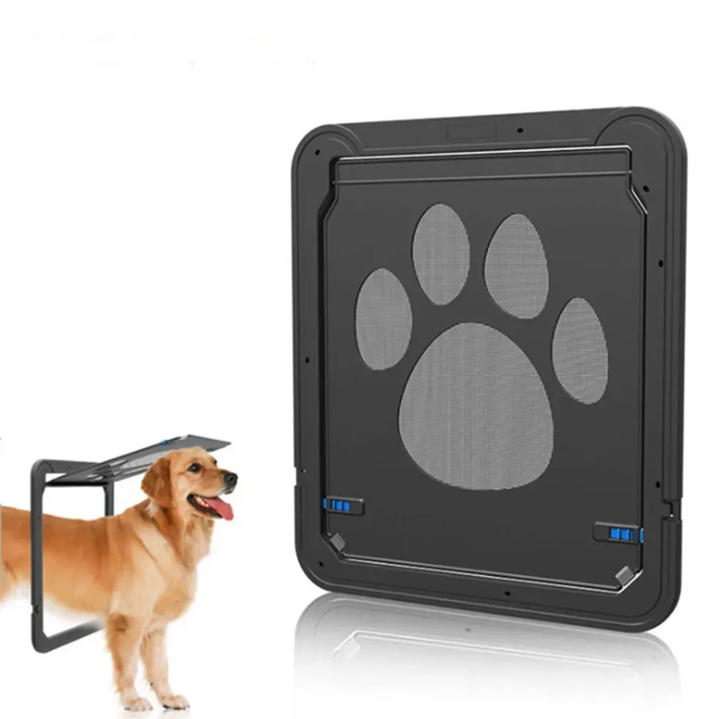 Welikera Haustierklappe Kleine Haustierklappe,Hundeklappe & Katzenklappe, Magnetverschluss,Stabil,UV-beständig,24x29cm