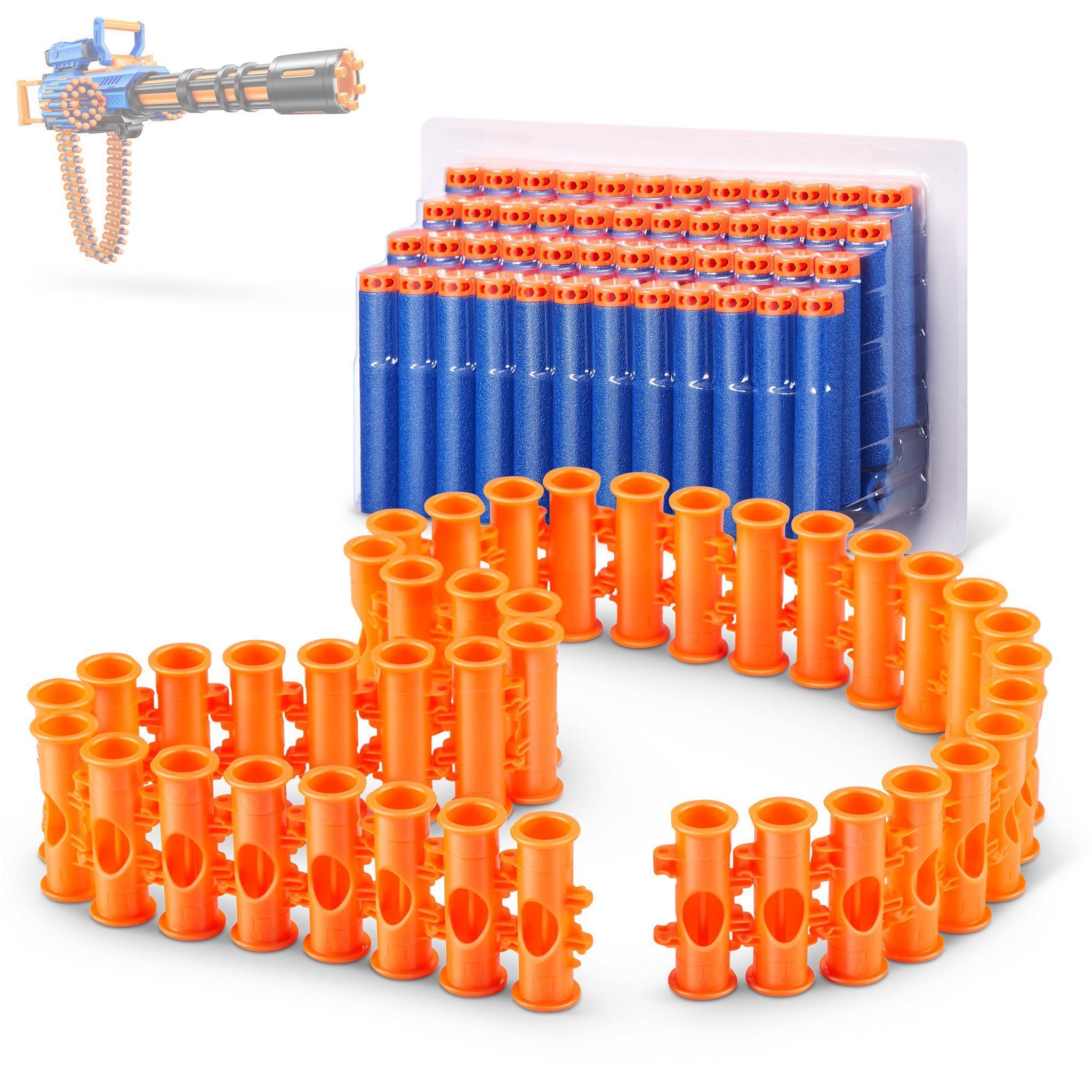 ZURU Blaster Insanity Rage Fire Gatling Munitionsgürtel mit Ext, Insanity Rage Fire Gatling Munitionsgürtel mit Extra Darts