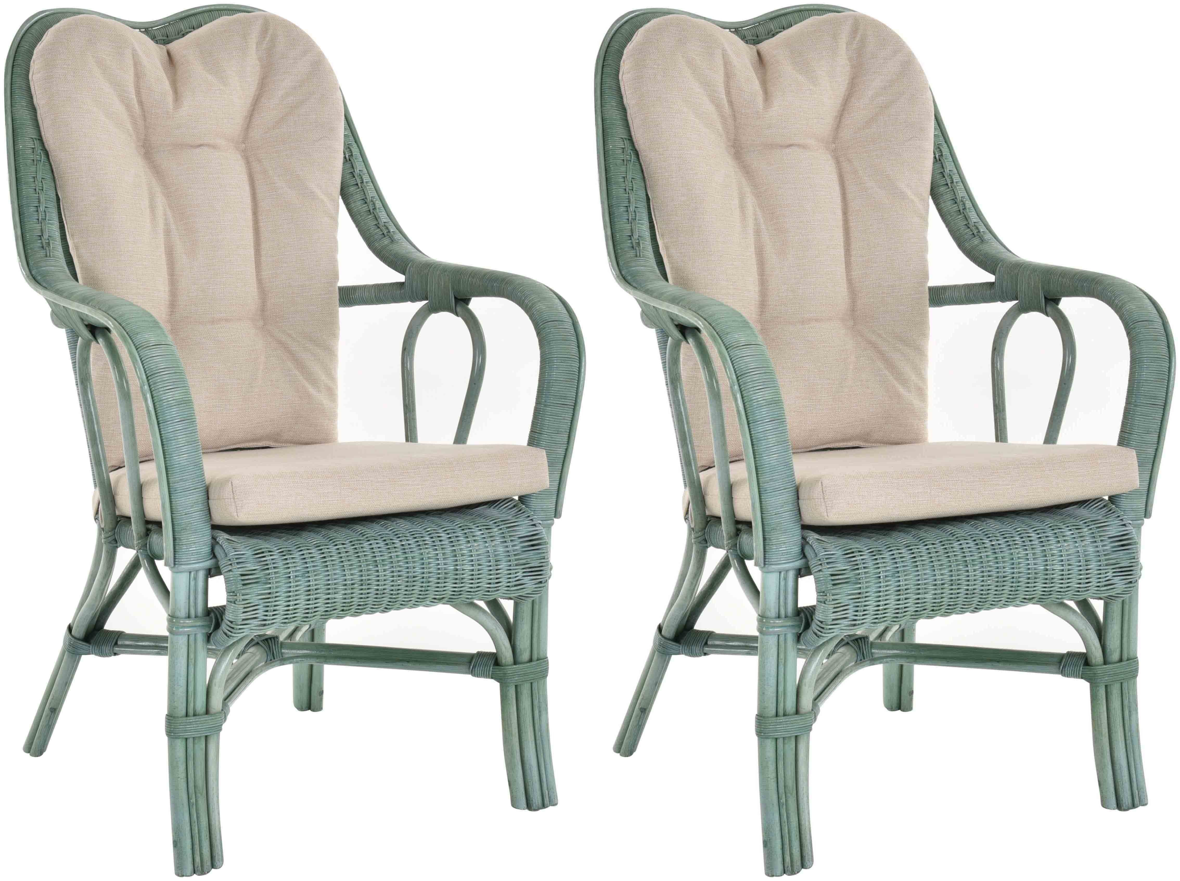 Krines Home Loungesessel Set/2 Rattan Wintergartensessel günstig online kaufen