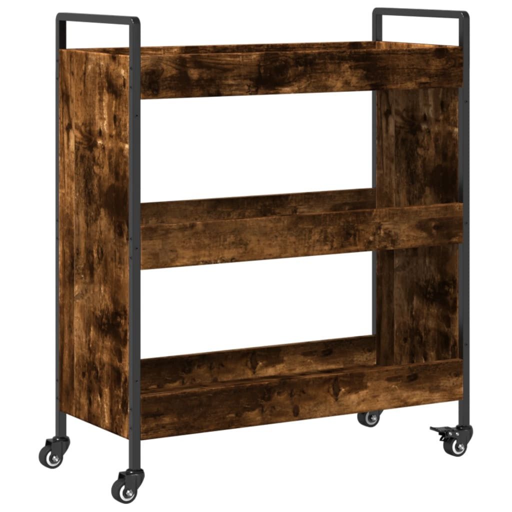vidaXL Küchenwagen Küchenwagen Räuchereiche 70x30x82 cm günstig online kaufen