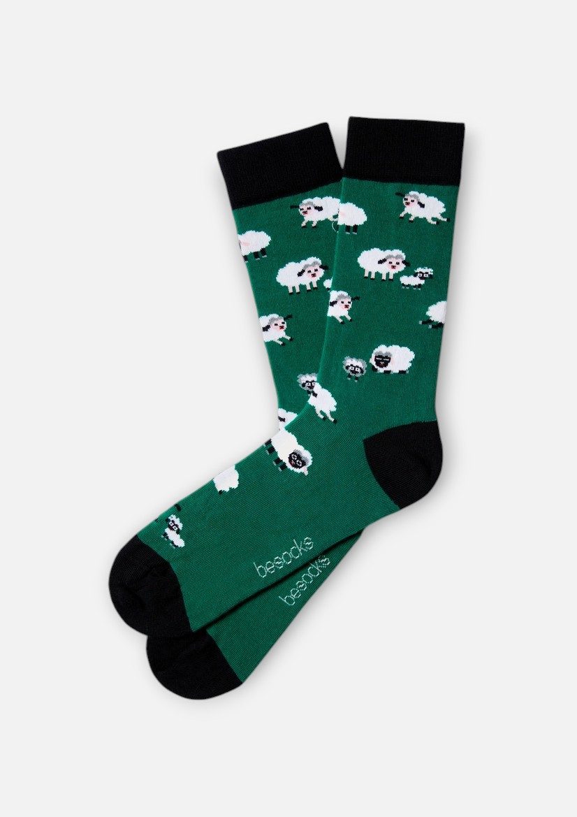 BeSocks Socken Bio-Baumwollsocken - Schaf