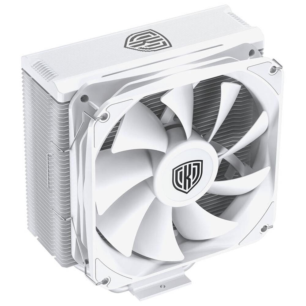 Kolink CPU Kühler Umbra EX180 White Edition - 120mm, Fortgeschrittene Kühlung mit 120mm PWM-Lüfter Premium Aluminium-Design