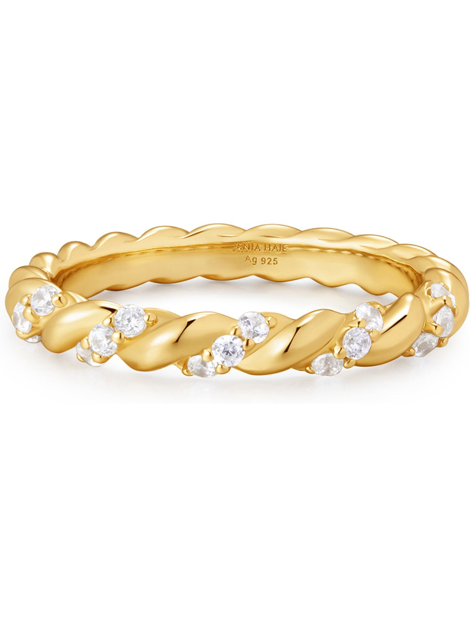 Ania Haie Fingerring Ania Haie Damen-Damenring 925er Silber 15 Zirkonia, Zirkonia