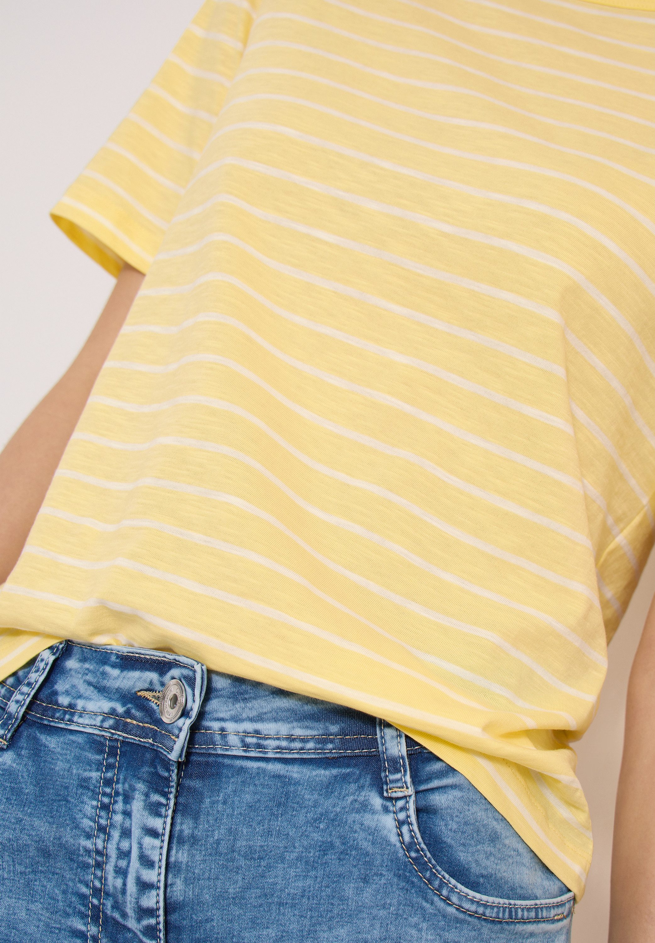 CECIL Kurzarmshirt Sommershirt mit Streifen