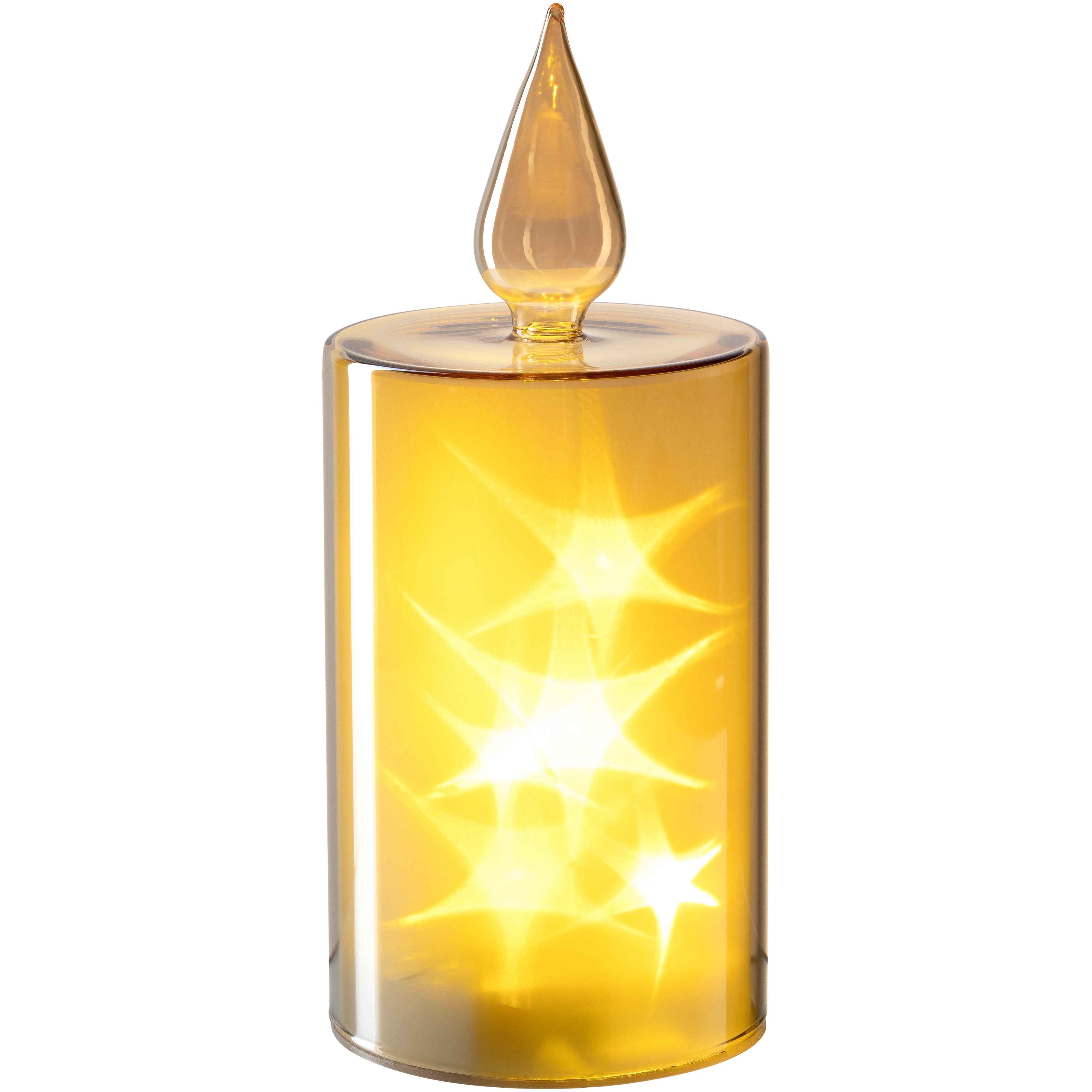 LEONARDO LED Dekolicht Capanna, Glaskerze in festlichem Design mit Lüsterte günstig online kaufen