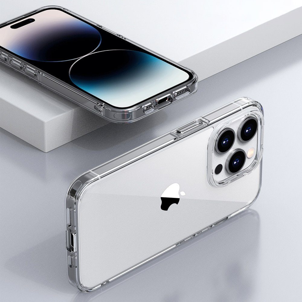 FITSU Handyhülle Ultraklare Hülle für iPhone 14 Pro Transparent, Ultraklare Handyhülle transparentes Slim Case mit Eckenschutz
