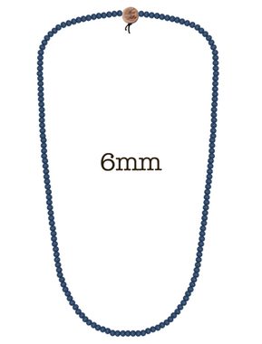 WOOD FELLAS Halsband WOOD FELLAS Mode-Schmuck schöne Holz-Kette Deluxe Pearl Necklace Hals-Schmuck Blau