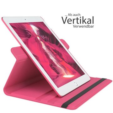 EAZY CASE Tablet-Hülle Rotation Case für Apple iPad Pro 9,7" (2016) 9,7 Zoll, Klapphülle zum Aufstellen Rundum Hülle Book Tablet Slim Klappcase Pink