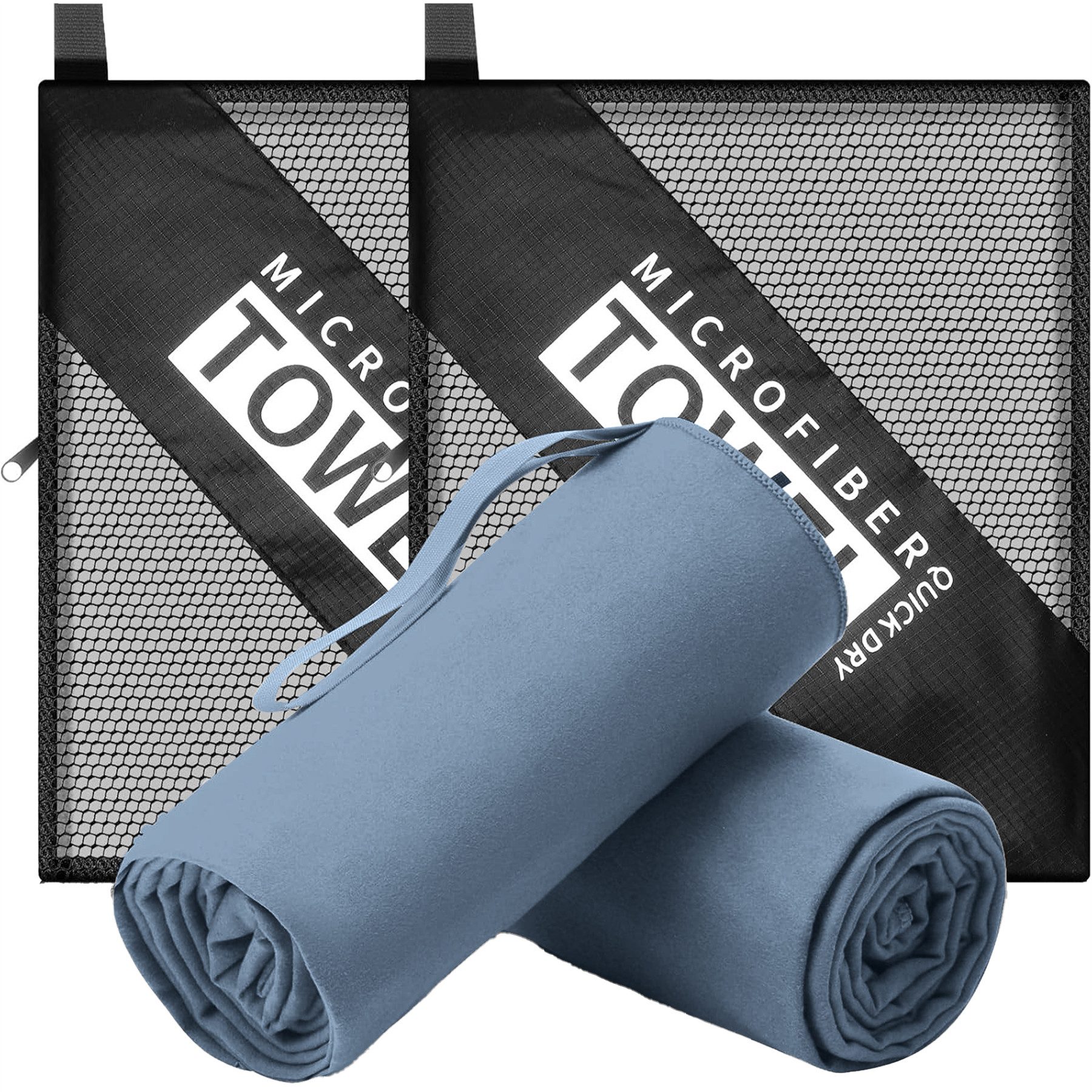 Mutig Sporthandtuch 2 Stück Set Mikrofaser Handtuch mit Transportbeutel sch günstig online kaufen