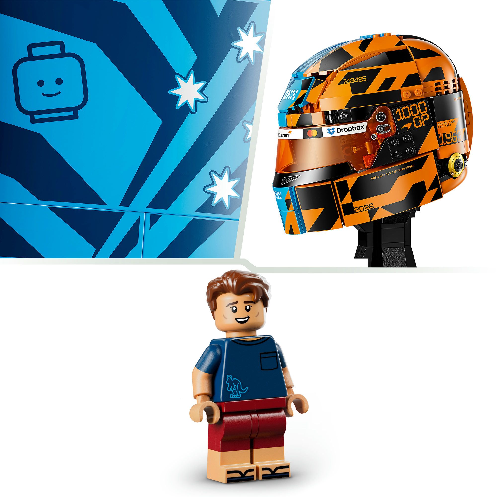 LEGO® McLaren Mastercard F1 Team Oscar Piastri Helm (43017) Konstruktionsspielsteine, (793 St), LEGO Editions Formula 1 – Bild 5 von 5