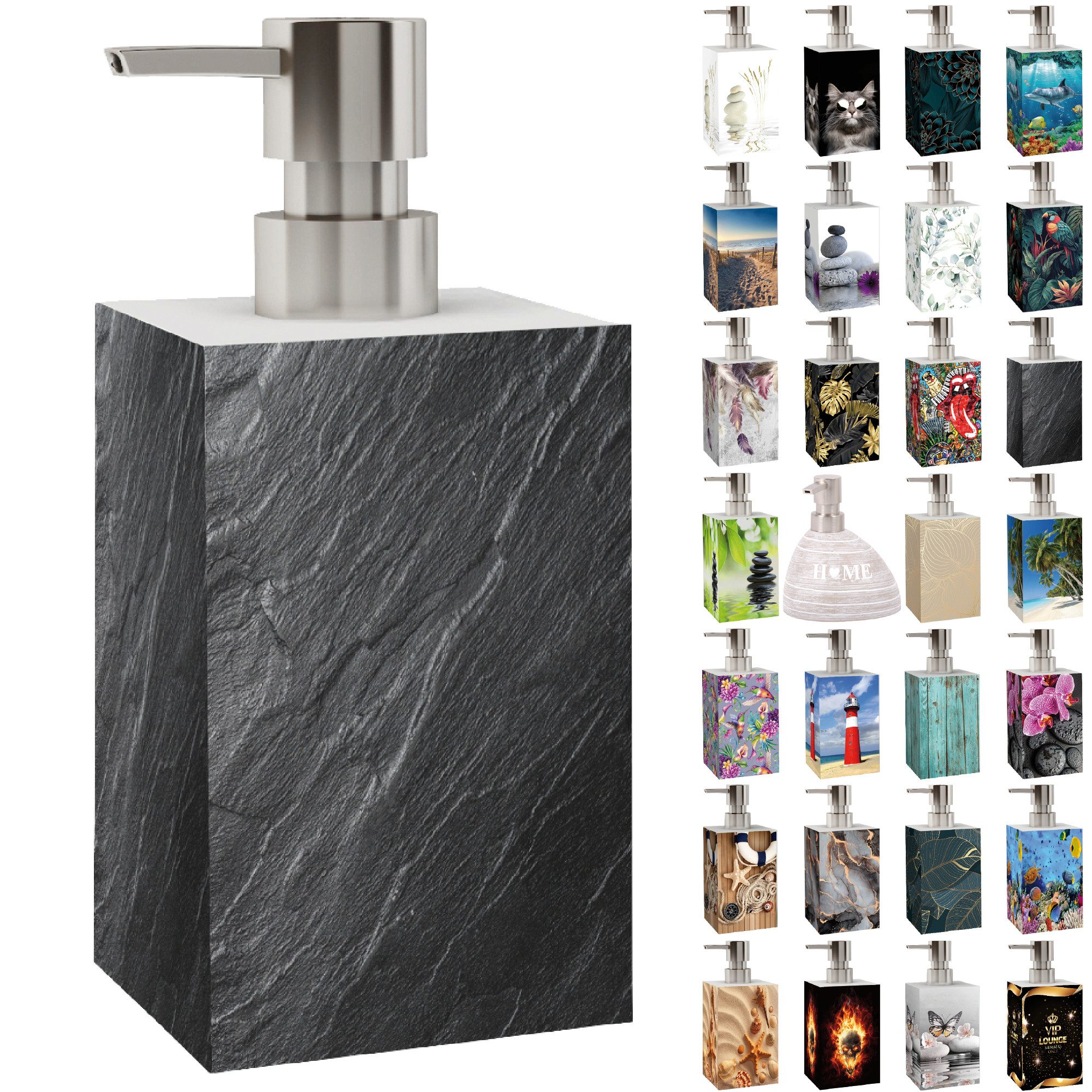 Sanilo Дозаторы мыла mit Motiv, viele schöne Desinfektionsspender zur Auswahl, modernes & stylisches Design, stabile Pumpe, hochwertig