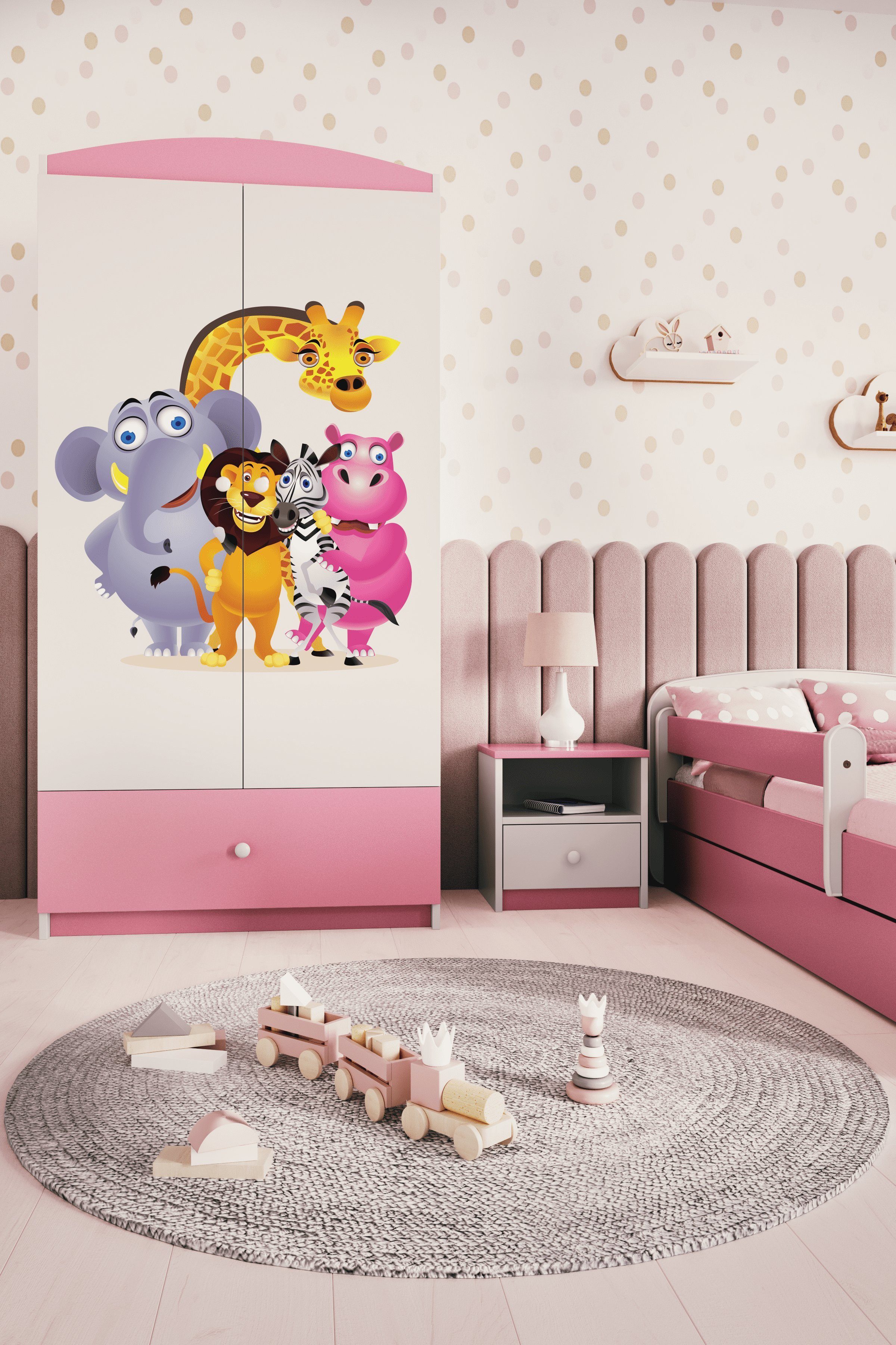 Bjird Kinderkleiderschrank Kleiderschrank Babydreams (4 Einlegeböden günstig online kaufen