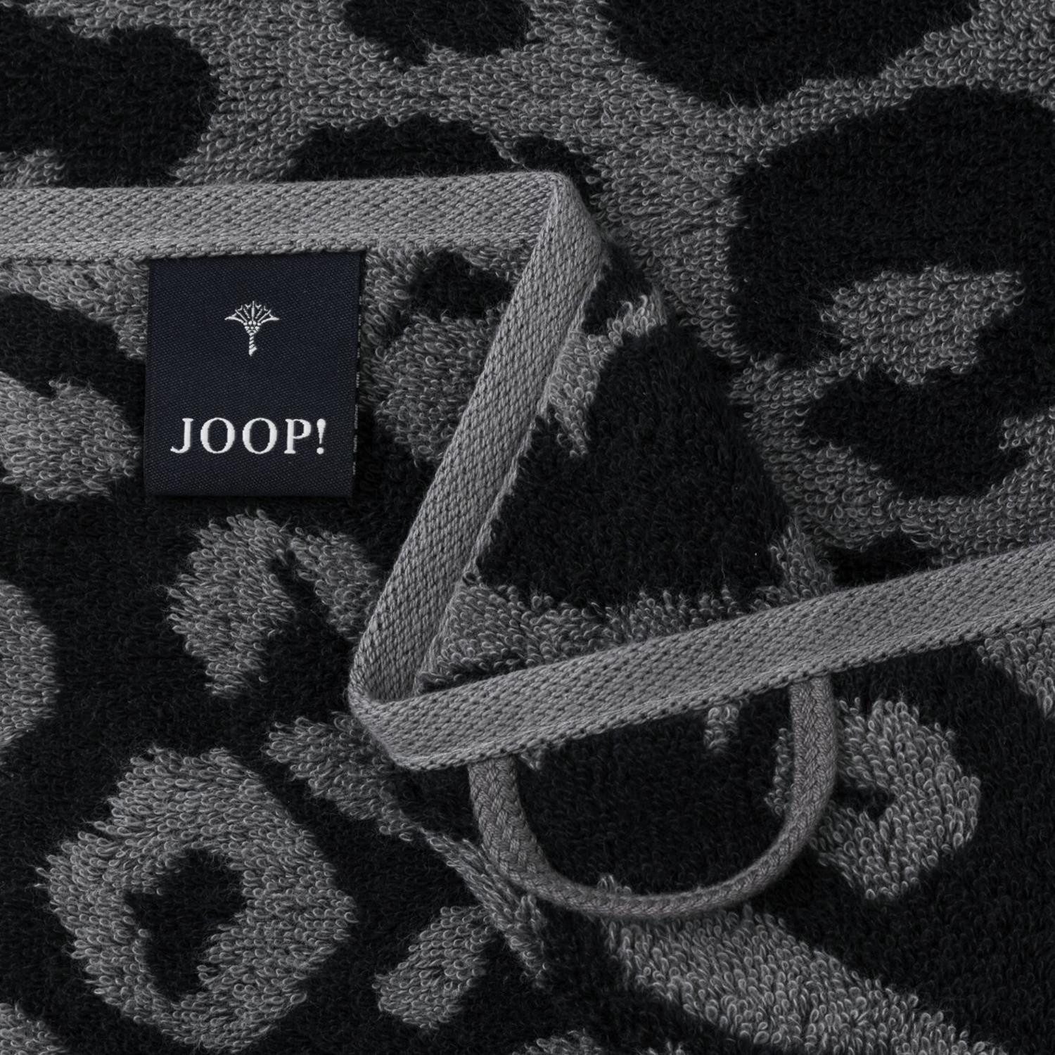 JOOP! Handtuch 2 Stück Joop! Handtücher Leo Allover 1707-90 graphit 50x100, Walkfrottier (Spar-Set, 2-St), 100% Baumwolle