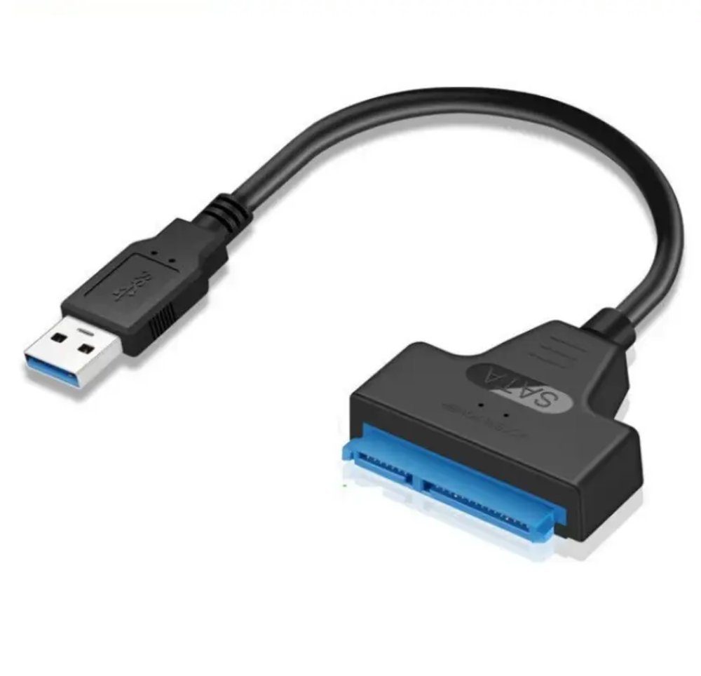 TradeNation USB 3.0 zu SATA Adapter Kabel für 2.5 Zoll HDD SSD Festplatten USB-Adapter SATA 22 Pin zu USB 3.0 Typ A, Plug & Play