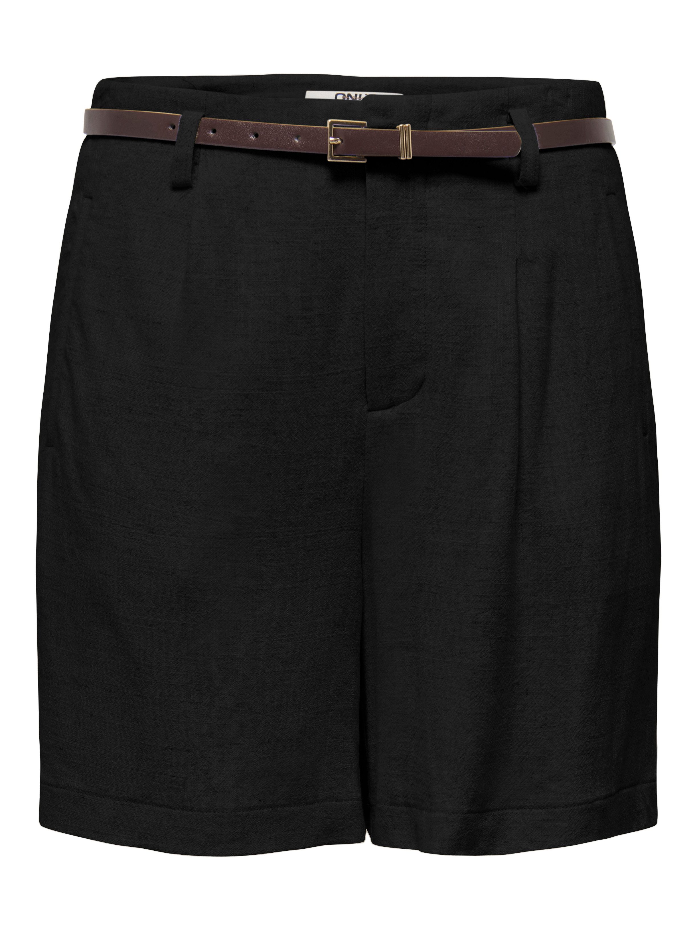 ONLY Chinoshorts ONLSIESTA HW BELT LIN BL SHORTS PNT NOOS mit Leinen