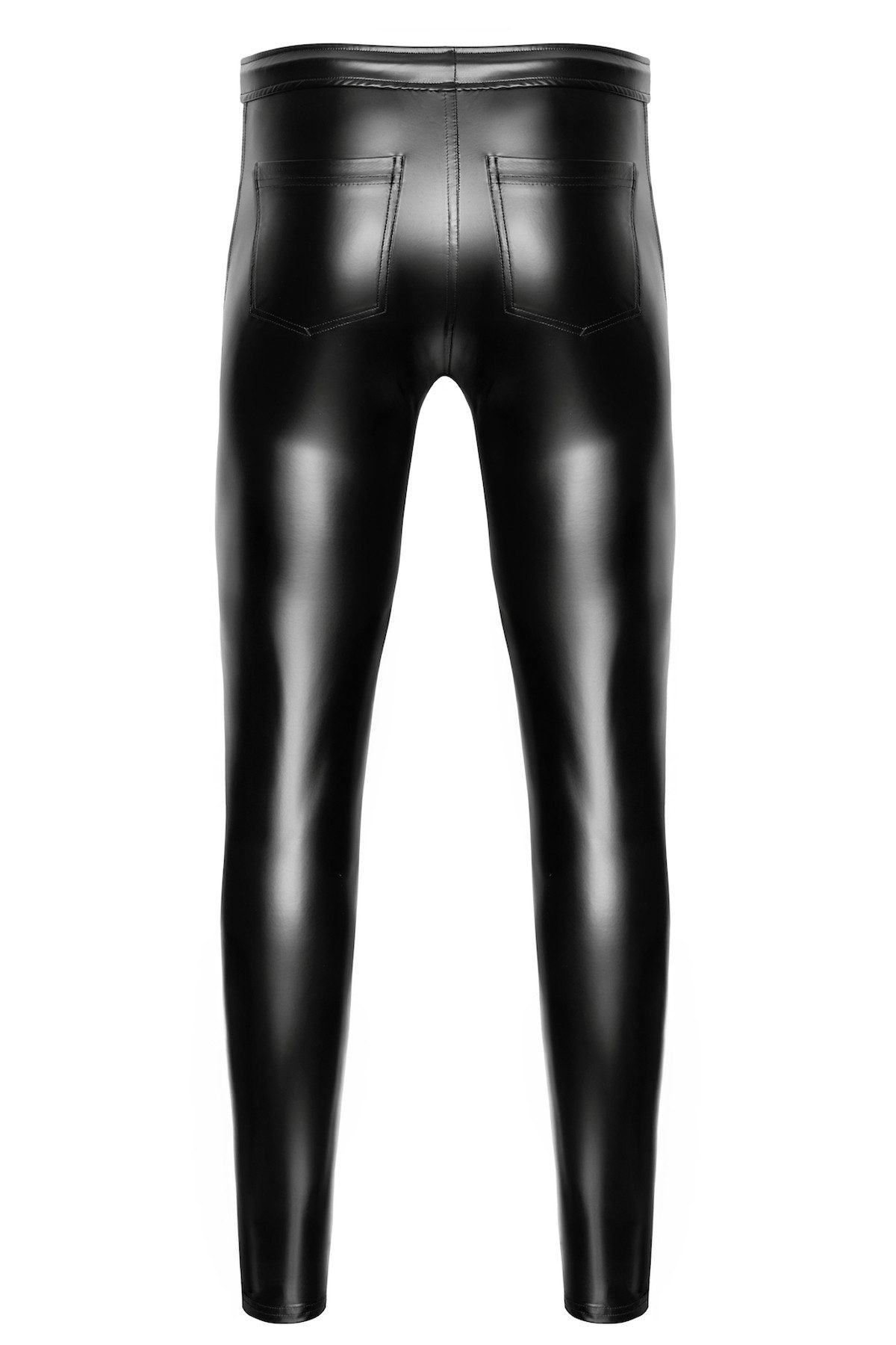 Noir Handmade Men Lederimitathose Herren-Hose in schwarz - M