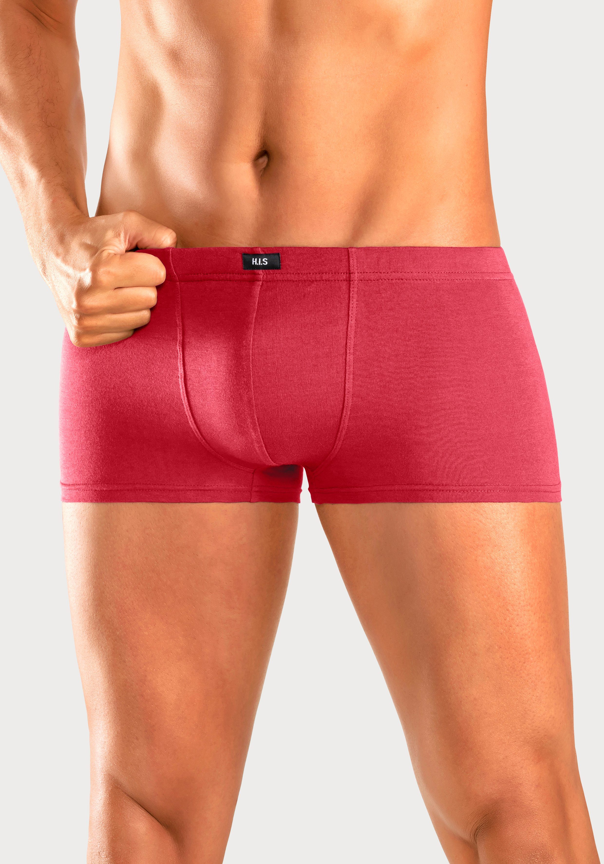 H.I.S Boxershorts (Packung, 5-St) in Hipster-Form aus Baumwollstretch, H.I.S  Hipster im 5er Pack