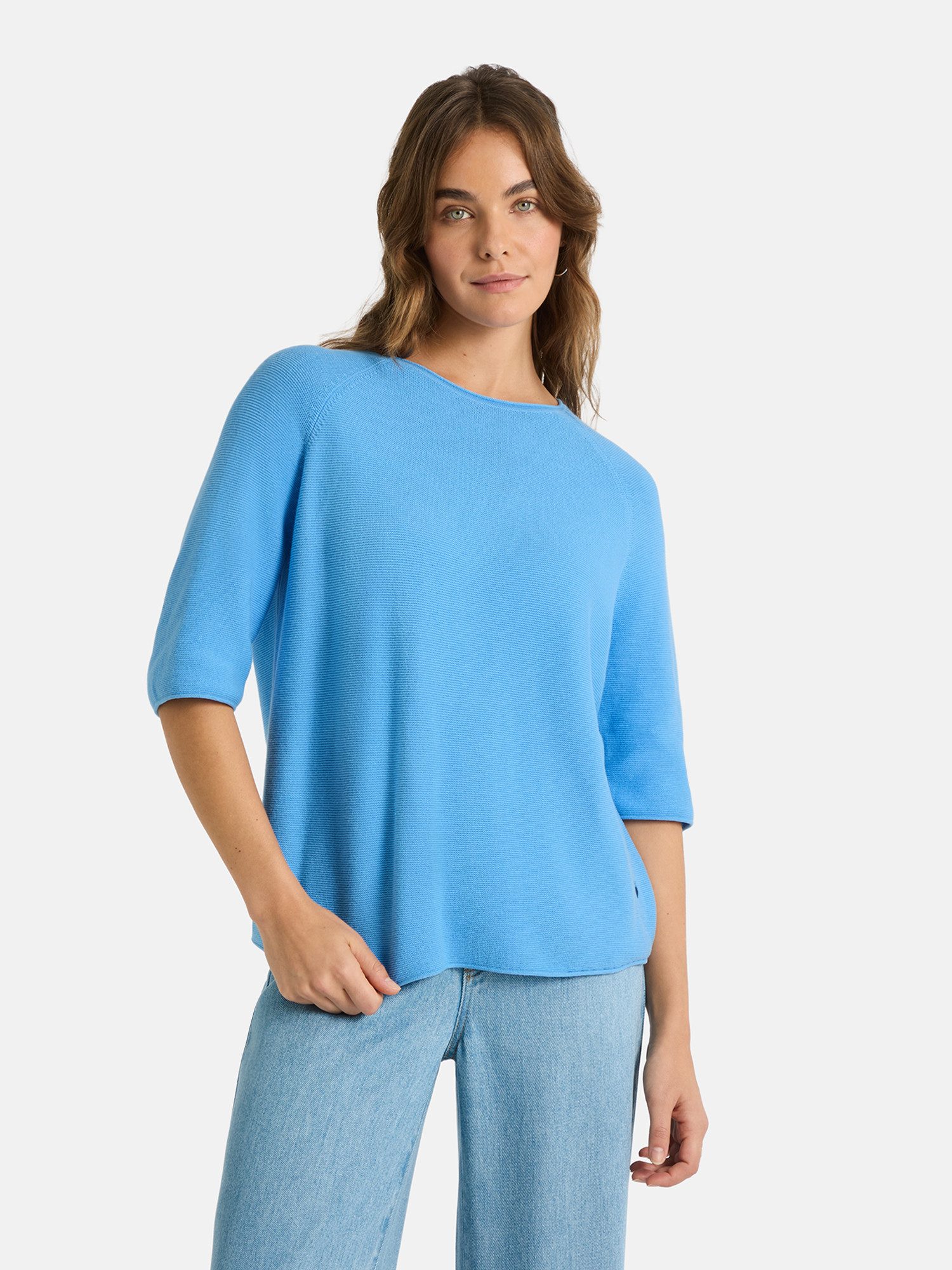Lieblingsstück Kurzarmpullover KleraEP Halbarm mit Rundhals, unifarben günstig online kaufen