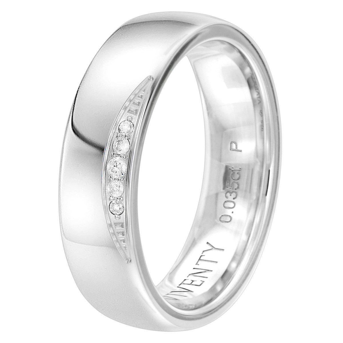 VIVENTY by Adler Silberring Damen-Ring 925 Silber mit Diamanten Verlobungs