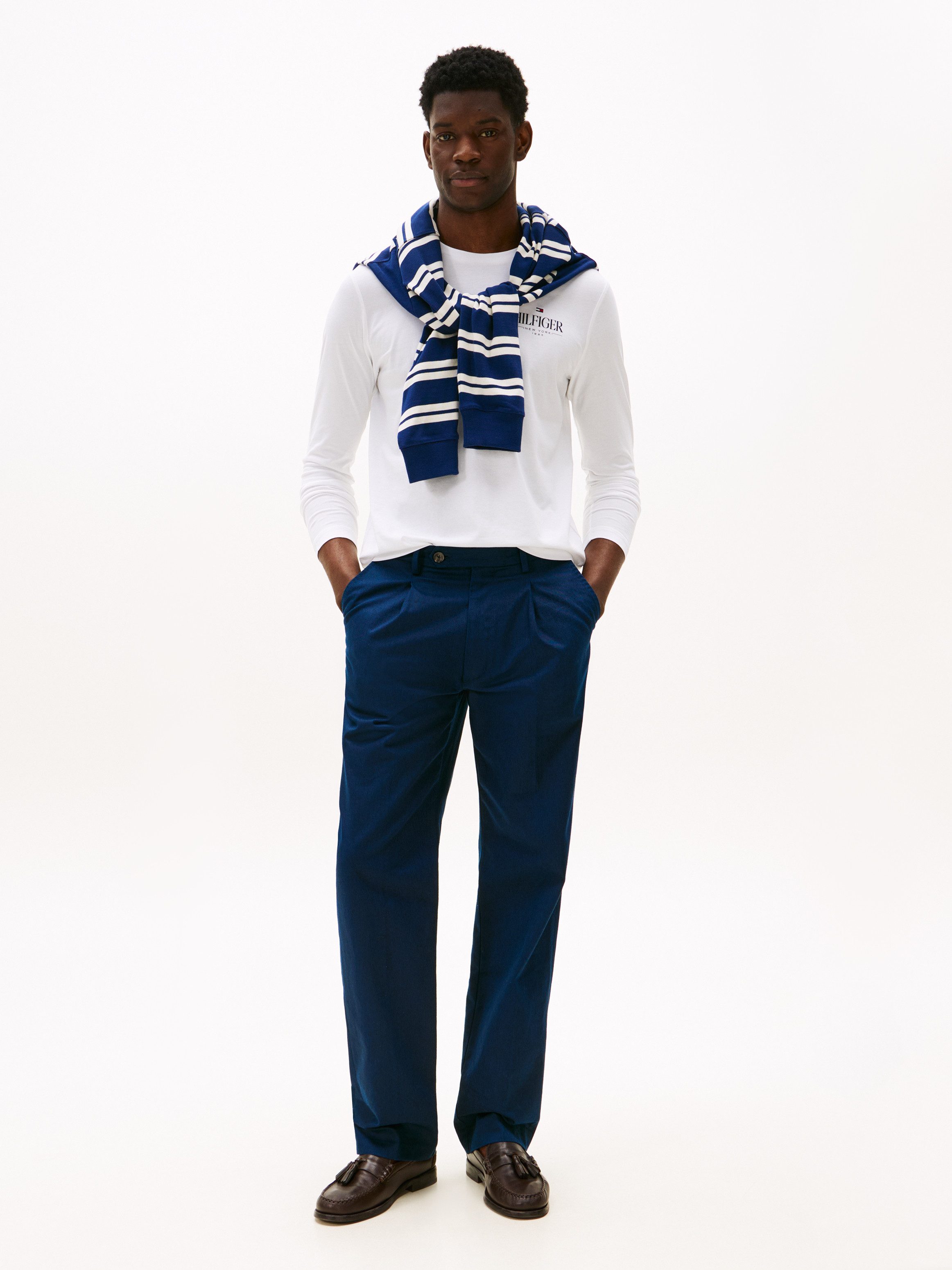 Tommy Hilfiger Longsleeve HILFIGER STACK LS TEE Kontrastfarbener Print auf günstig online kaufen