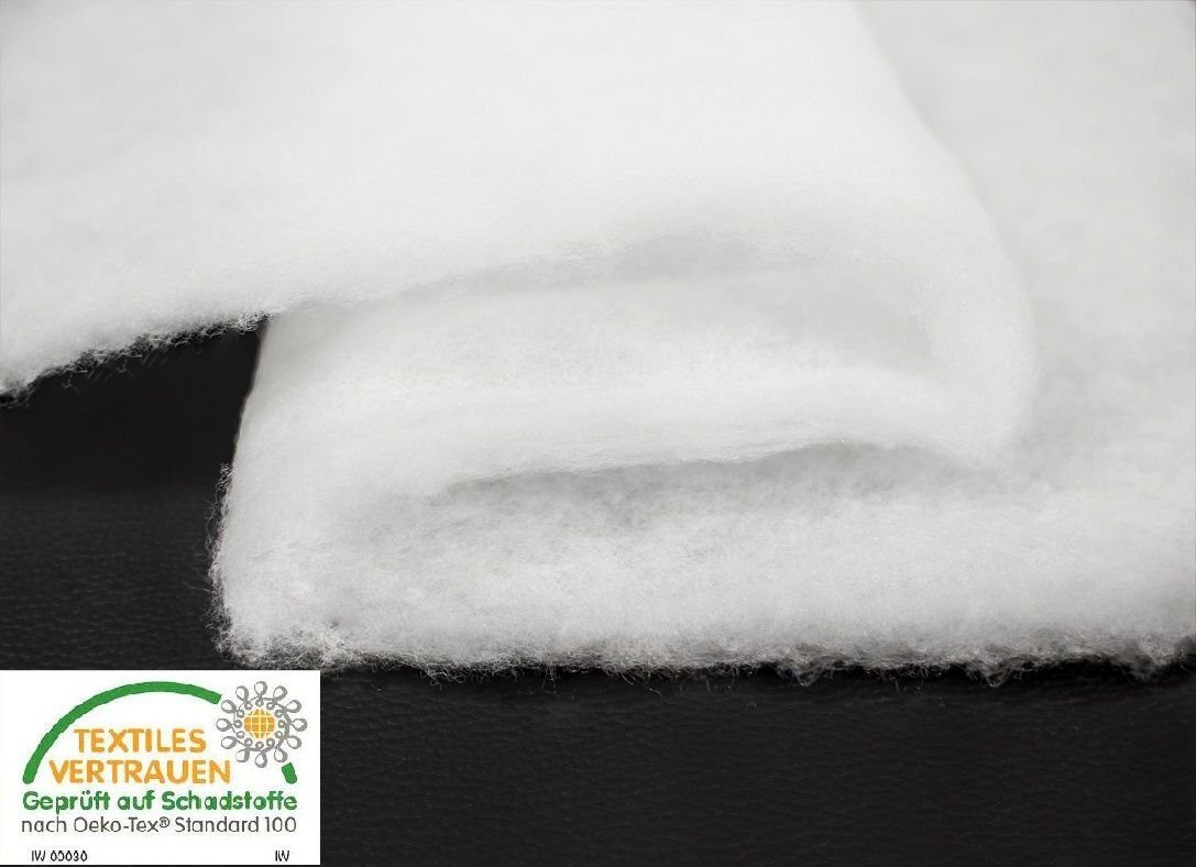 sunnypillow Bügelpolster Polsterwatte Vlieswatte Volumenvlies Polyestervlies 160cm breit, 1cm - 100g/m2