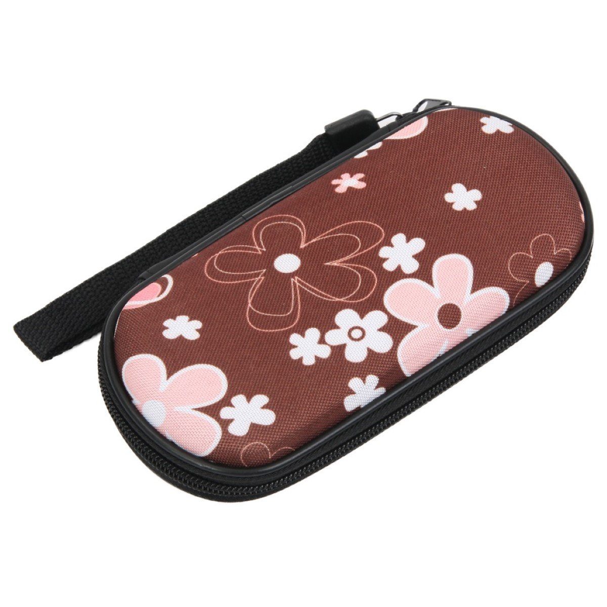 Speedlink Konsolen-Tasche Carry Case Hard-Case Tasche Bag Braun, Schutz-Hülle Karabiner Etui für Sony PSP Classic Fat Slim&Lite Street
