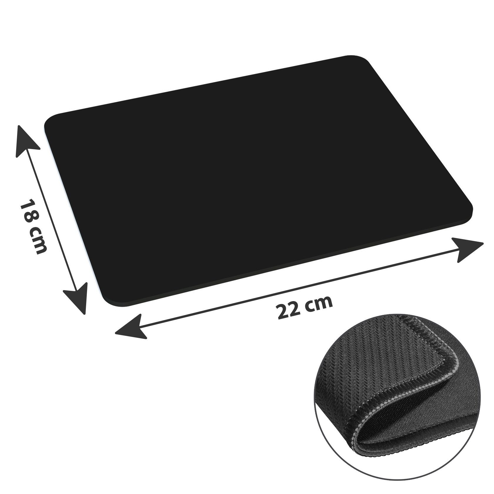 PEDEA Gaming Mauspad 22 cm x 18 cm mit Motiv (Größe L), mit vernähten Rändern und Rutschfester Unterseite – Bild 2 von 4