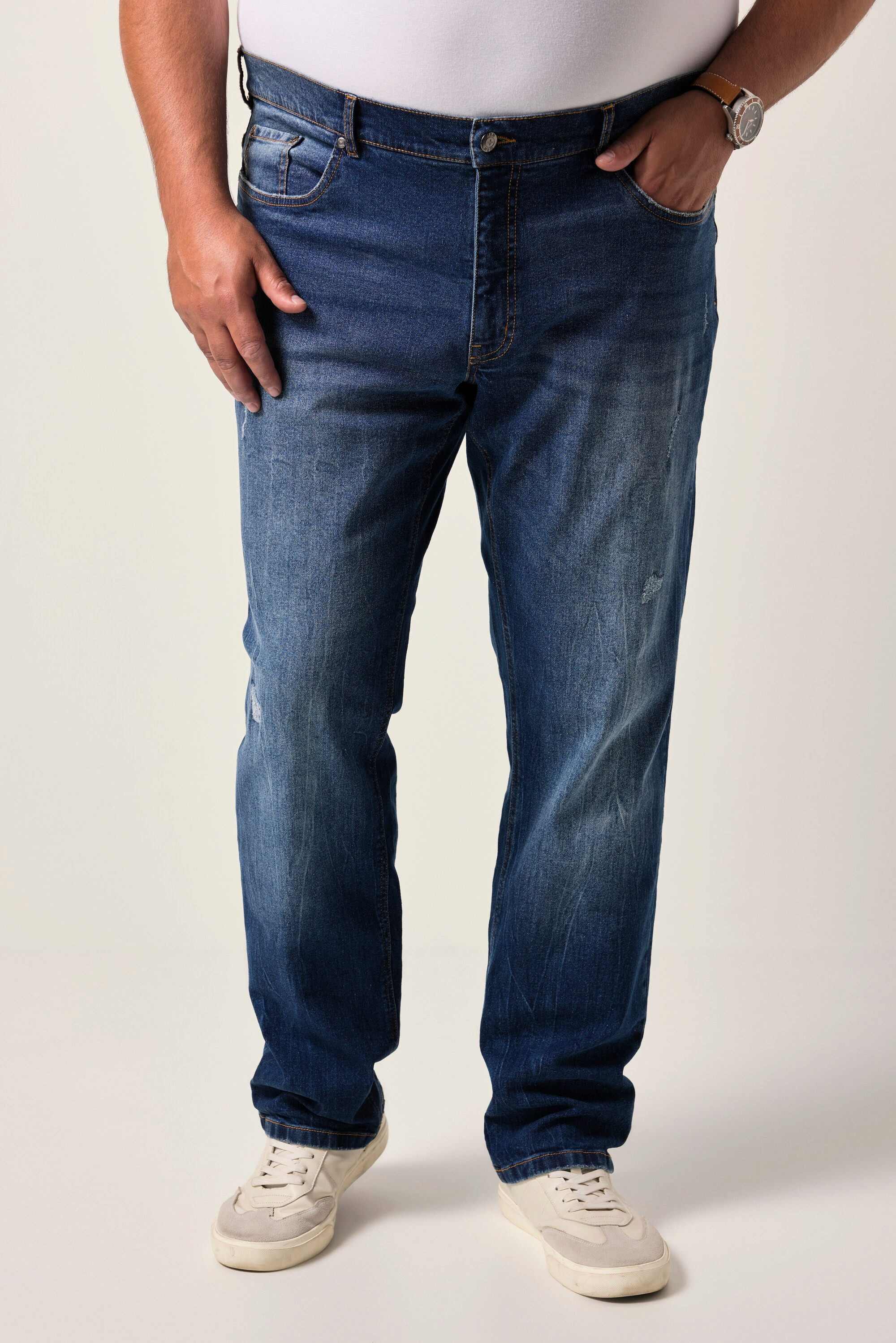 Men Plus 5-Pocket-Jeans Men+ Jeans Bauchfit Straight Fit 5-Pocket bis 72 günstig online kaufen