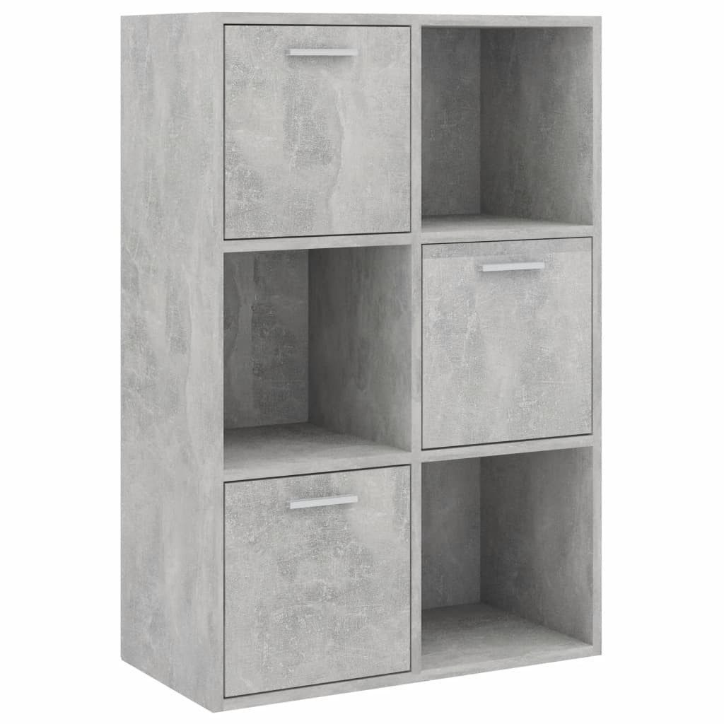vidaXL Bücherregal NA Lagerschrank Betongrau 60x29,5x90 cm Spanplatte